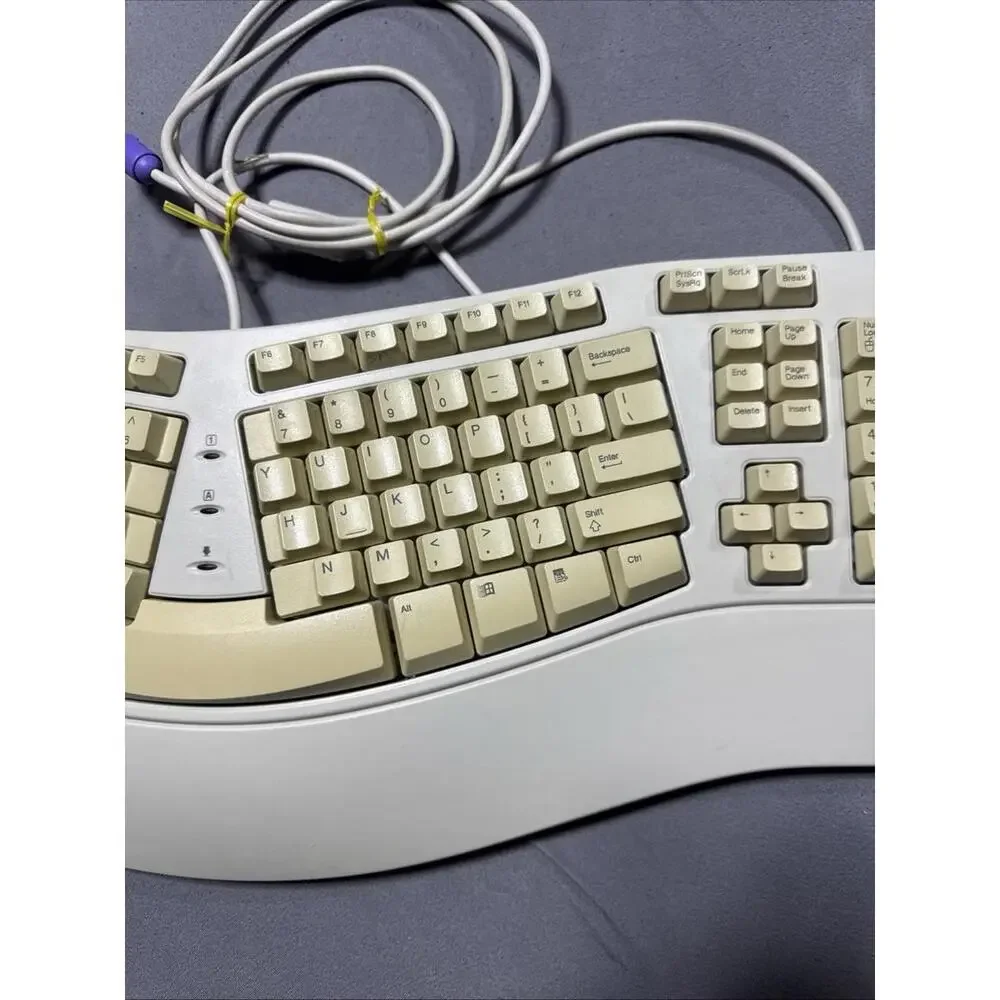 Microsoft Natural Keyboard Elite Ergonomic X03-51764 Wired PS/2 Keyboard White